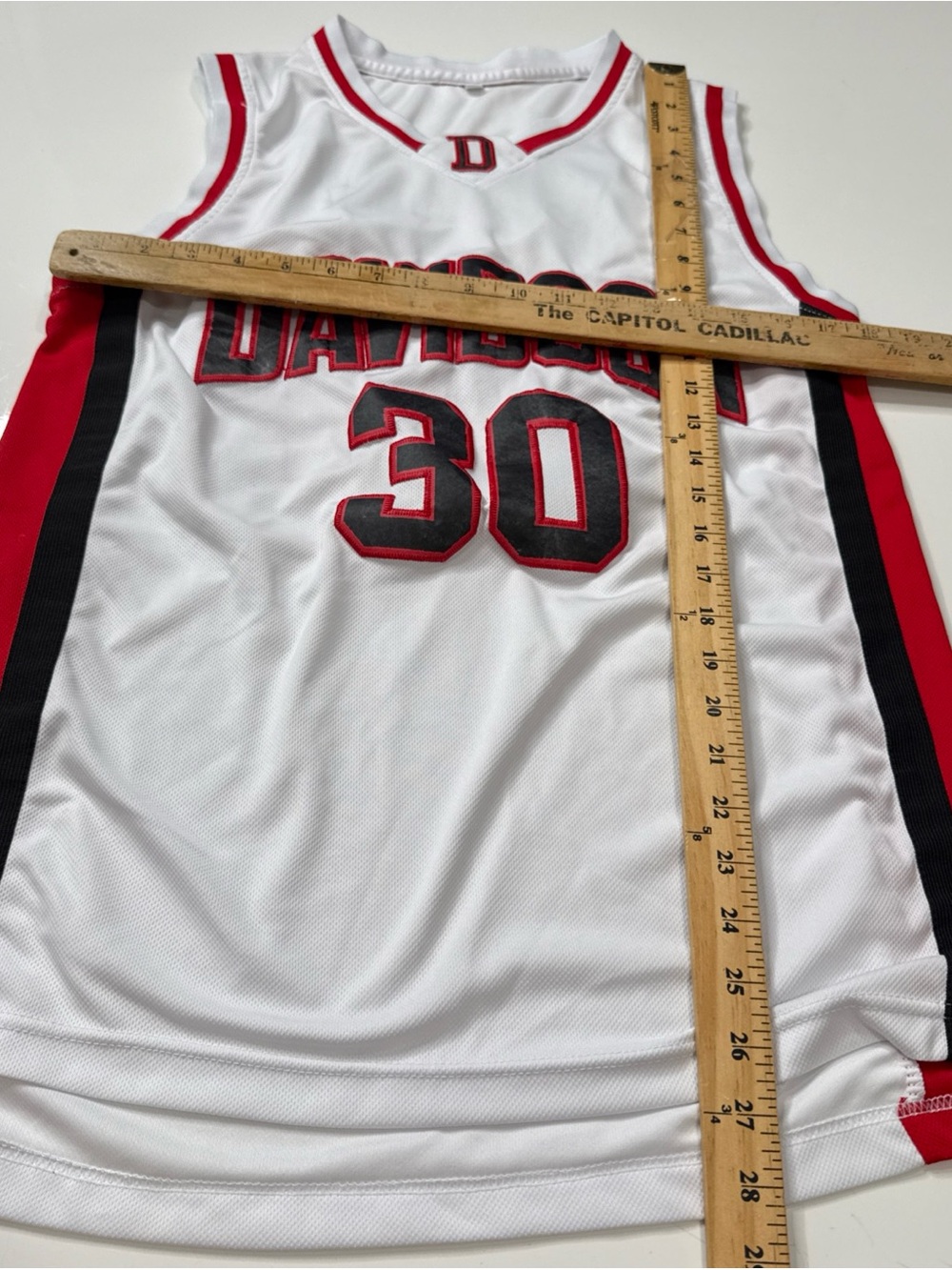 Men's Retro Curry # 30 Davidson College Basketball Jersey Stitched S - Picture 7 of 7